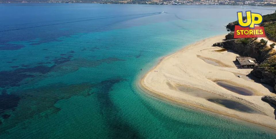 Μεγάλη Άμμος στο Μαρμάρι της Ευβοίας: Η πιο πολυσυζητημένη παραλία του φετινού καλοκαιριού από ψηλά!